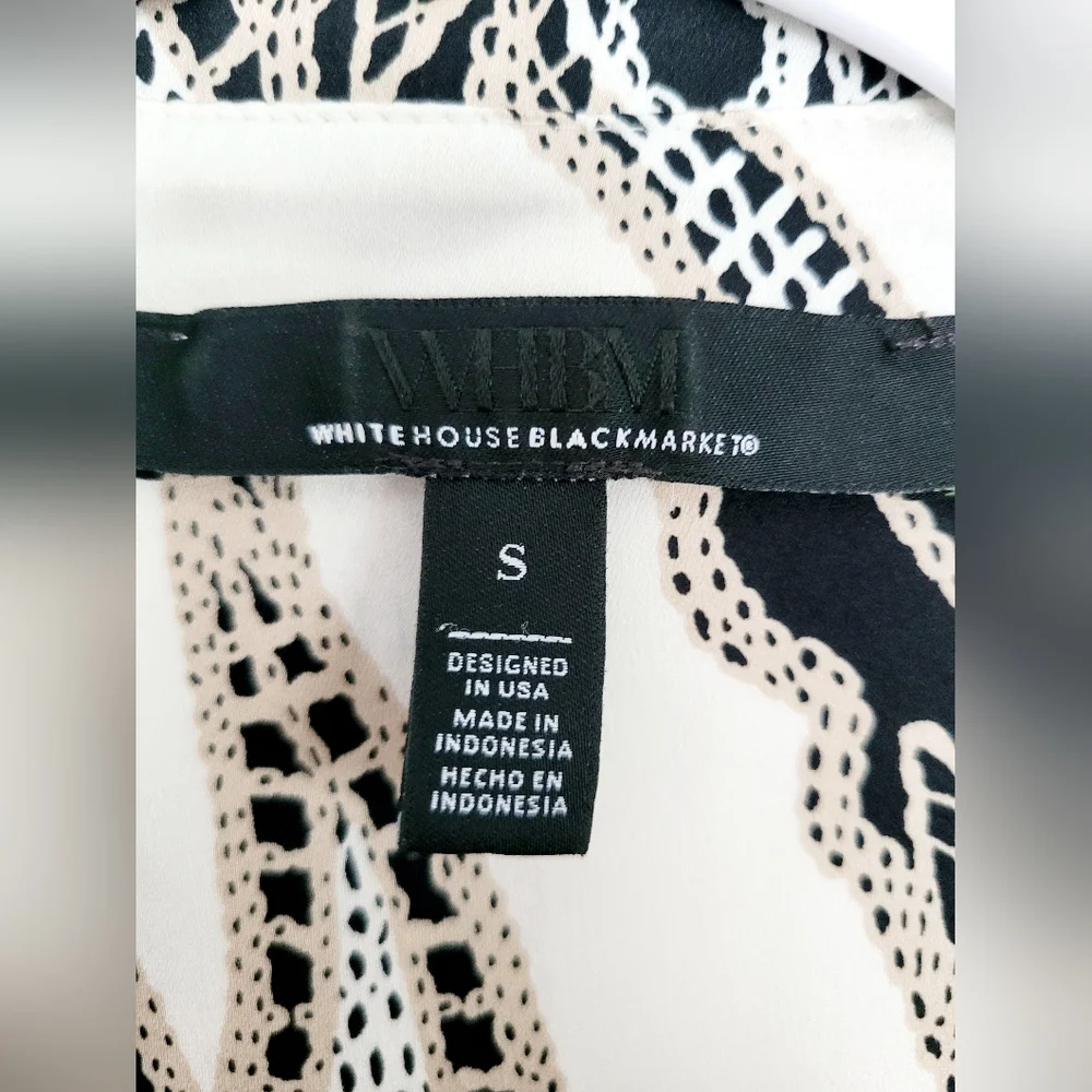 White House Black Marker Women's Business Office Gorgeous Blouse Buttons Small - Picture 4 of 16